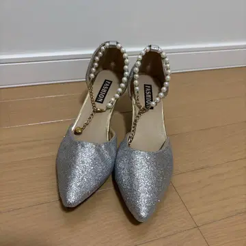 실버 글리터 펌프스