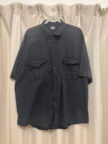 DOCKERS 블랙 숏 슬리브 셔츠