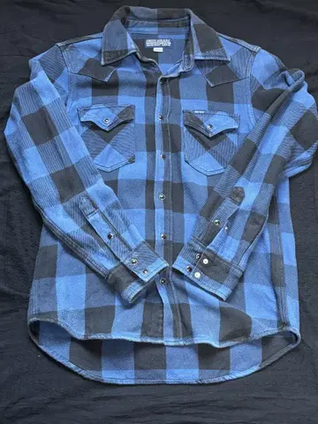 [ 11/3까지 가격 ] 아이언 하트 웨스턴 셔츠 파랑 x 블랙2