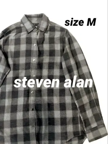 [일본제] Stevenalan 스티븐 앨런 체크 셔츠 남성용 M