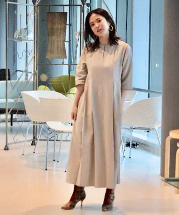 Demi-Luxe BEAMS / 코튼 턱 원피스 29,700엔