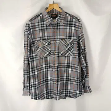 Wrangler 플란넬 셔츠 L 그레이 계열 체크 B3780