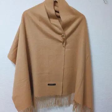 CASHMERE 캐시미어 100% 머플러 숄 라이트 브라운 계열