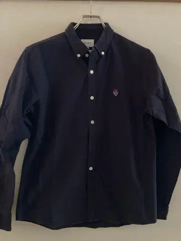 BEAMS 긴팔 셔츠 네이비 S