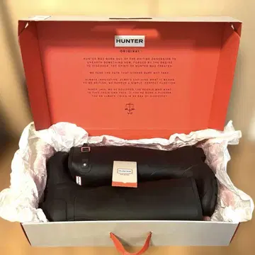 헌터 롱 부츠 블랙 장화 24.5cm