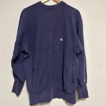 Champion 리버스 위브 모크넥 90s USA 퍼플네이비