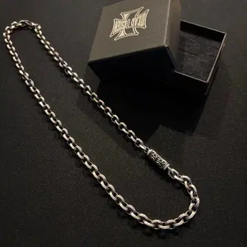 실버 체인 목걸이 약 50cm 박스 포함 딜 디자인