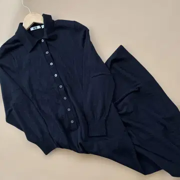 유니클로 uniqlo 블랙 폴로 니트 원피스 M