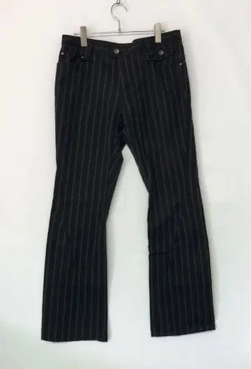 semantic design 네오그런지 구제 의류 스트라이프 부츠컷 팬츠