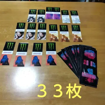 몬스터 에너지 로손 짱미나 스티커 16개와 다른 스티커 17개