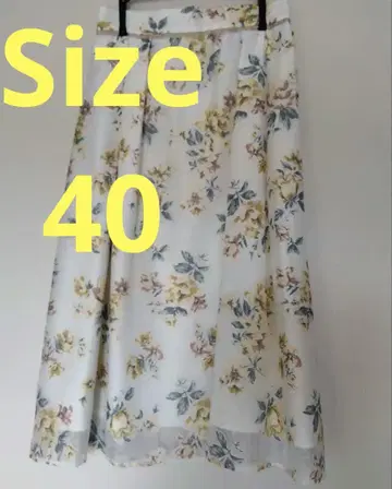새상품급 레스 빠세 꽃무늬 스커트 Size40