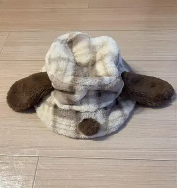 스누피 퍼 모자