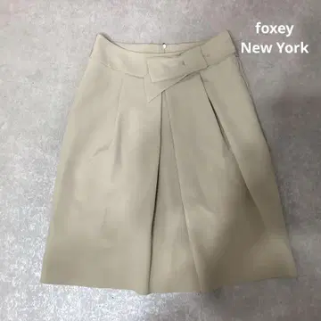 [ 새상품급 ] foxy 허리 리본 스커트 베이지 38