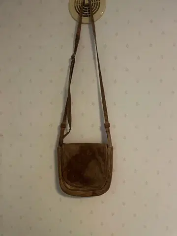 빈티지 브라운 숄더백 스웨이드풍