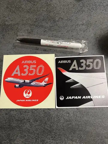 JAL 에어버스 A350 취항 기념 프릭션펜 스티커 2매
