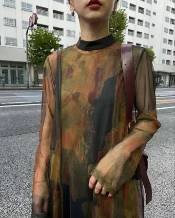 UND GYPSUM ART DRESS ameri vintage