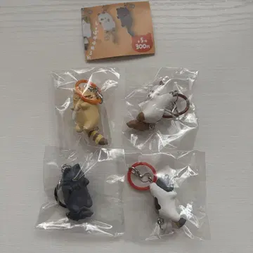 꼬리 흔들흔들 냥코 액세서리 가챠 마커 액세서리 4종 세트