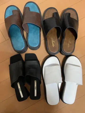 슬라이드 샌들 세트 (파랑, 브라운, 블랙, 화이트) 자라 ZARA 등