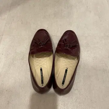 버건디 로퍼 에나멜 태슬 빨간색