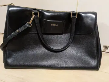 FURLA 블랙 가죽 숄더백