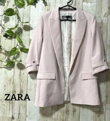 새상품급 [ ZARA ] 옅은 핑크 테일러드 자켓