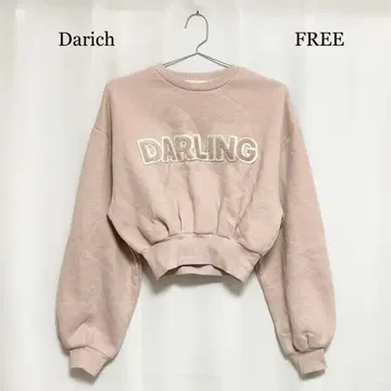 0515 Darich DARLING 사가 숏 맨투맨 FREE 사이즈