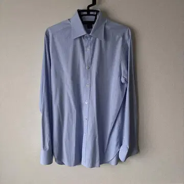 BEAMS F 스트라이프 긴팔 셔츠 블루 스트라이프