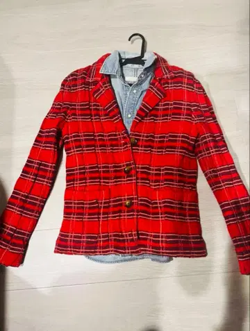 마크 제이콥스 체크 무늬 자켓 빨간색