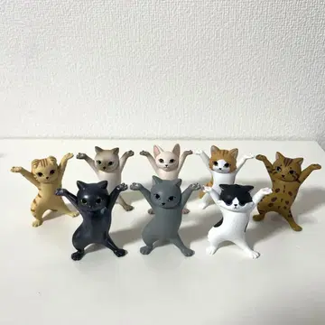 고양이 펜꽂이 가챠가챠 8마리 세트