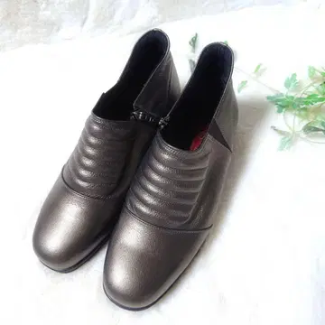 미사용 살롱 드 그레이 고급 가죽 신발 하이컷 브라운 23.0cm 3E