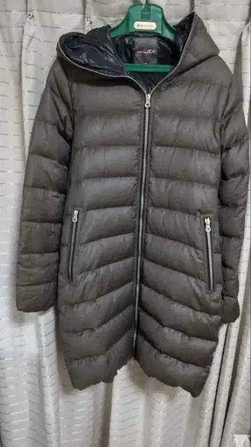 DUVETICA 후드 부착 그레이 다운 자켓