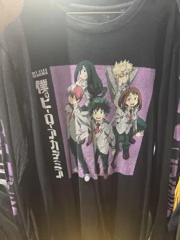 히어로 아카데미아 롱 슬리브 T셔츠