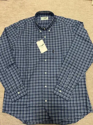 Crocodile 블루 계열 체크 L 버튼다운 셔츠