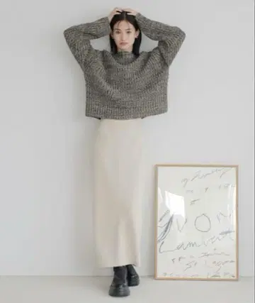 [ LOWRYS FARM ] 스무스 니트 스커트