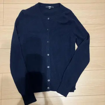 UNIQLO 네이비 가디건 XS 캐시미어 100%