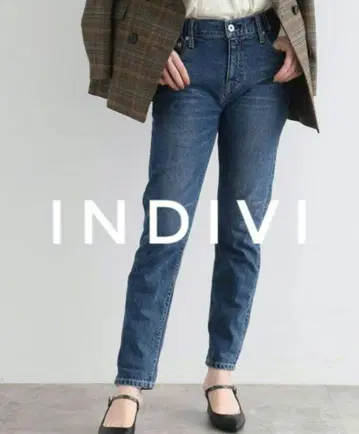 [ INDIVI ] 인디비 테이퍼드 데님 팬츠