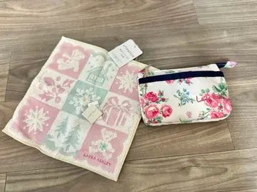LAURA ASHLEY 파우치 손수건 세트