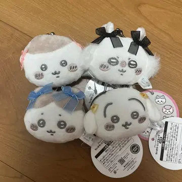 치이카와(먼작귀) 미니 동전 지갑 리본 4개 세트