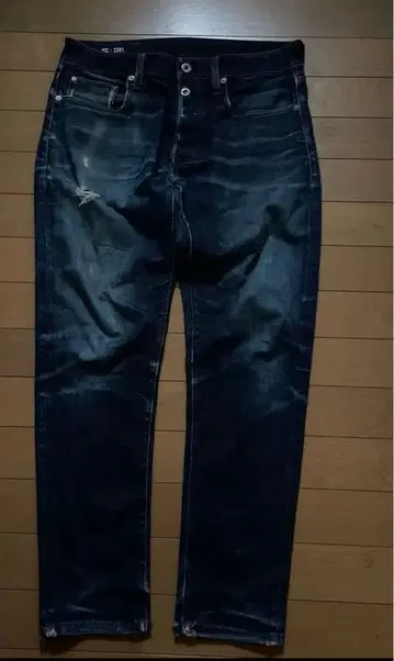 G-STAR RAW 슬림 데님 팬츠 W29 다크 네이비 버튼 플라이
