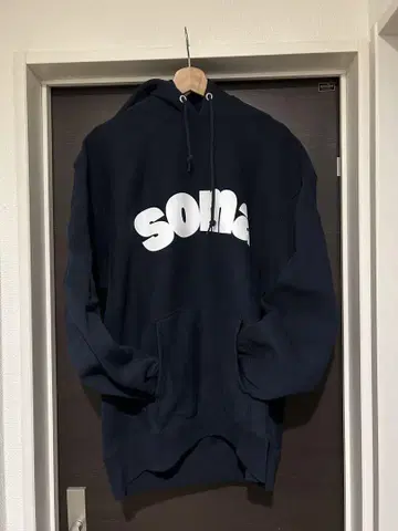 soma 후드 부착 후드티 네이비