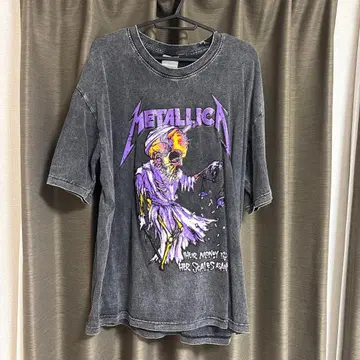 METALLICA 빈티지풍 T셔츠 그레이