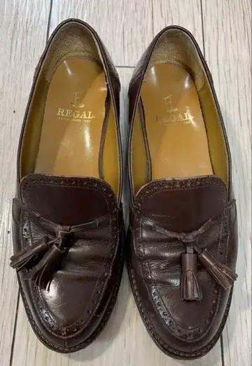 REGAL 다크 브라운 태슬 로퍼 25.5cm