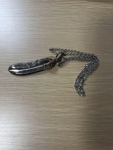 실버 925 깃털 페더 스테인리스 체인 포함