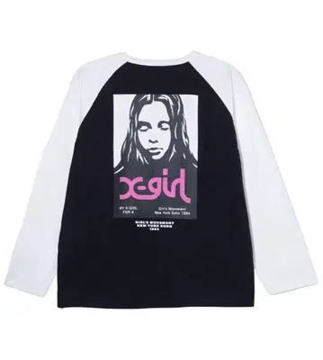 X-girl FACE POSTER B/B BIG TEE