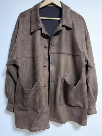 Re:EDIT 브라운 스웨이드풍 오버 사이즈 자켓