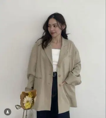 CAVEZAROSSO 싱글 브레스 테일러드 칼라 자켓 셋업