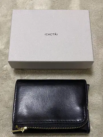 CACTA 블랙 3단 폴더형 지갑