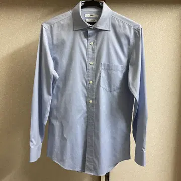 UNIQLO 유니클로 슈퍼 논아이론 슬림핏 라이트 블루 S