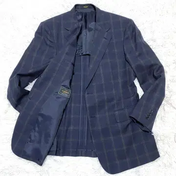 컨디션 최상 Savile Row 도멜 원단 테일러드 자켓 체크 무늬