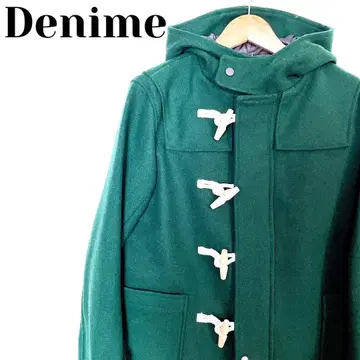미사용 Denime Melton Duffle Coat 다크 그린